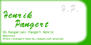 henrik pangert business card